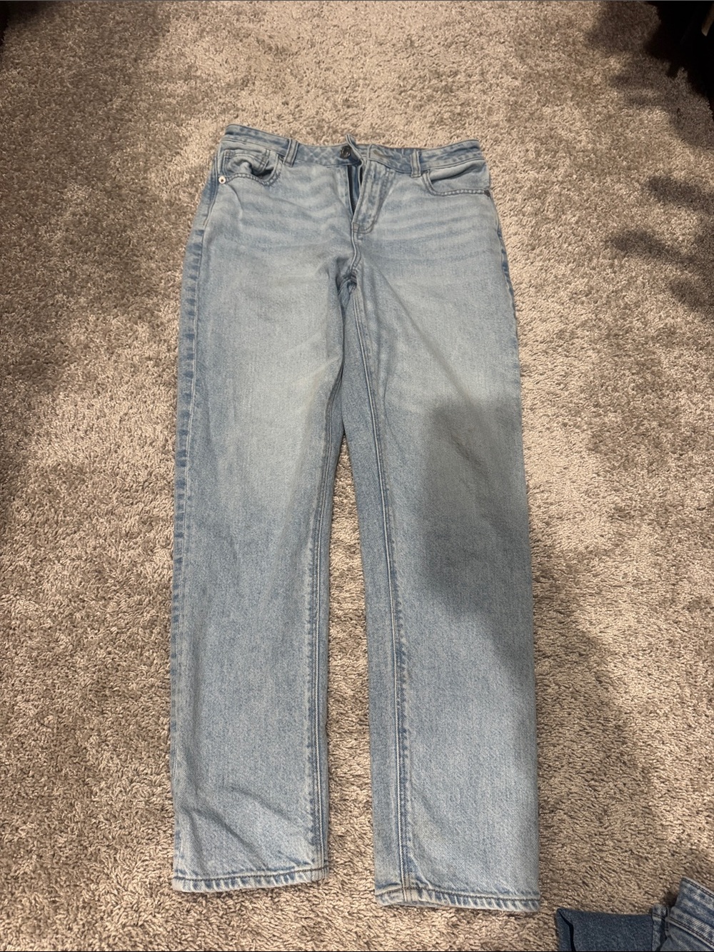 Classic Light Wash Straight Leg Jeans